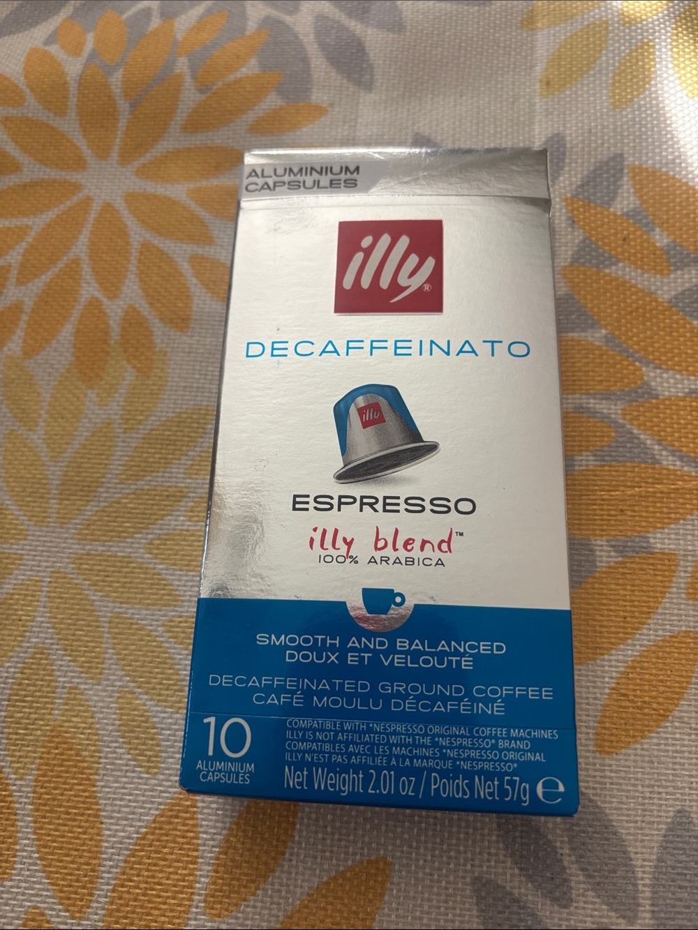 illy Espresso Capsules, Decaffeinated 100% Arabica Roast, 10 Count, 5 Pack 080